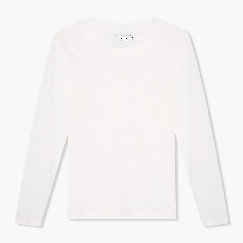 Linnen Shirt Dames Lange Mouw Ryan Wit
