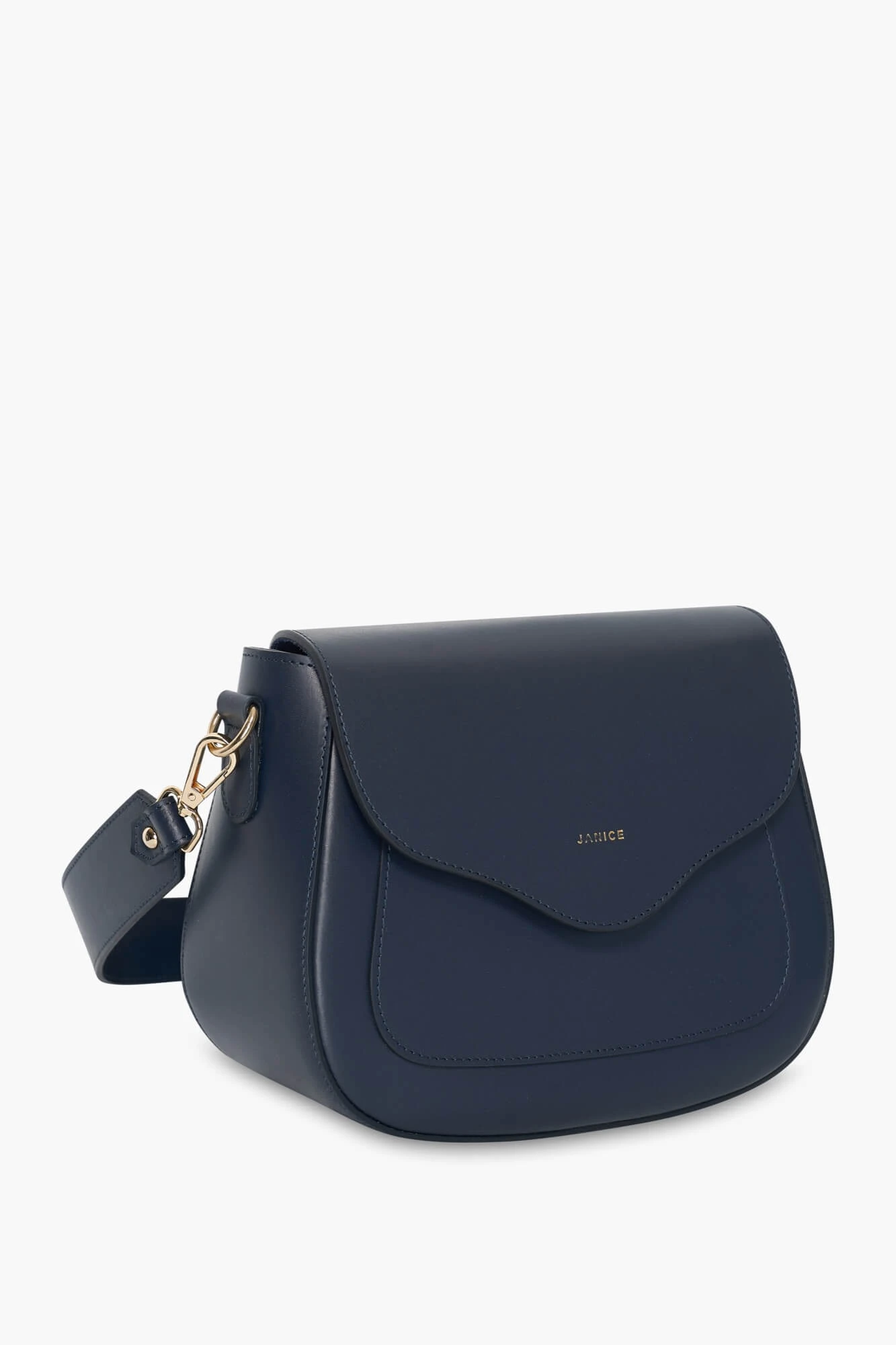 Leren Crossbody Dames Nixon Navy Blue